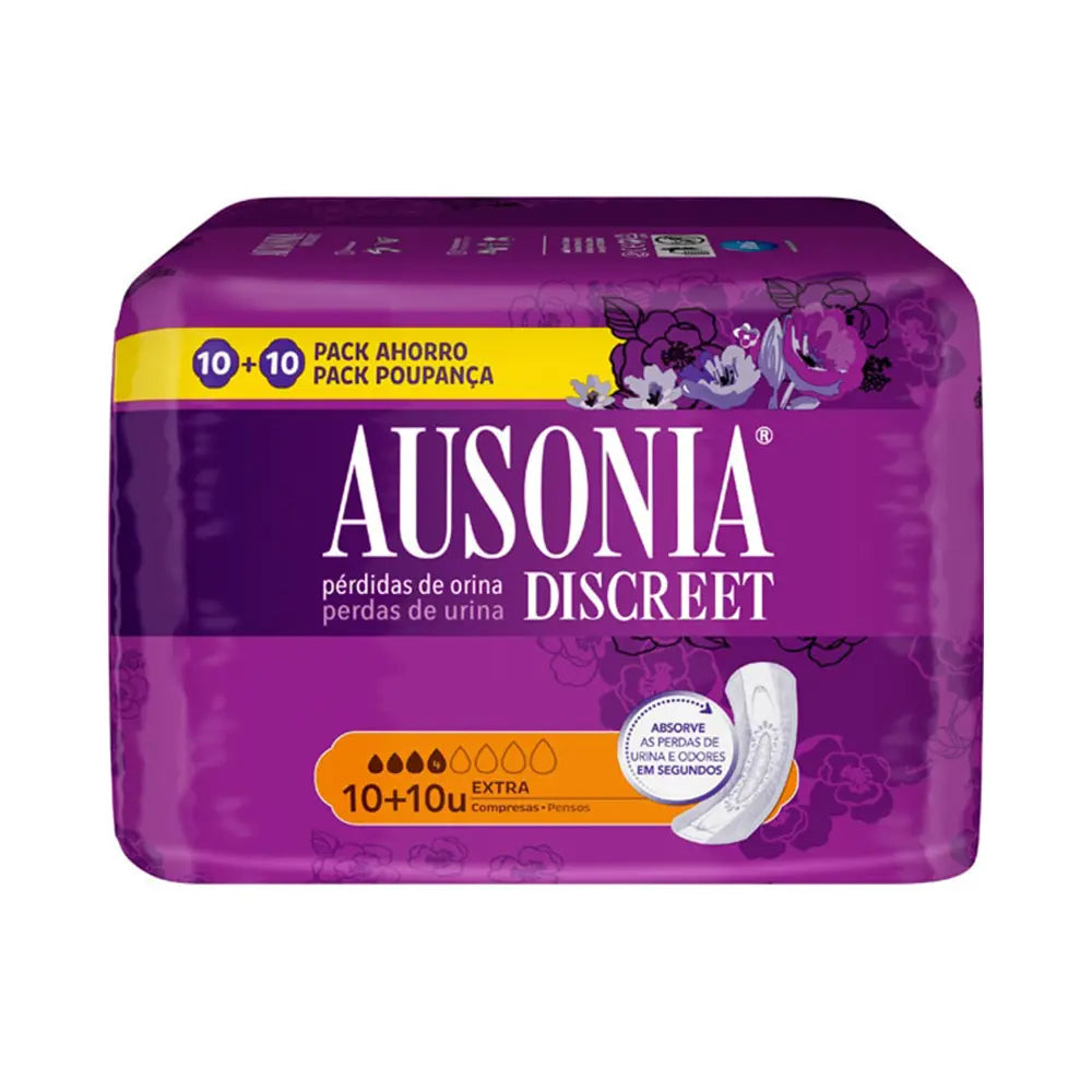 AUSONIA-Penso Higiénico de Incontinência DISCREET extra 20 unidades-DrShampoo - Perfumaria e Cosmética