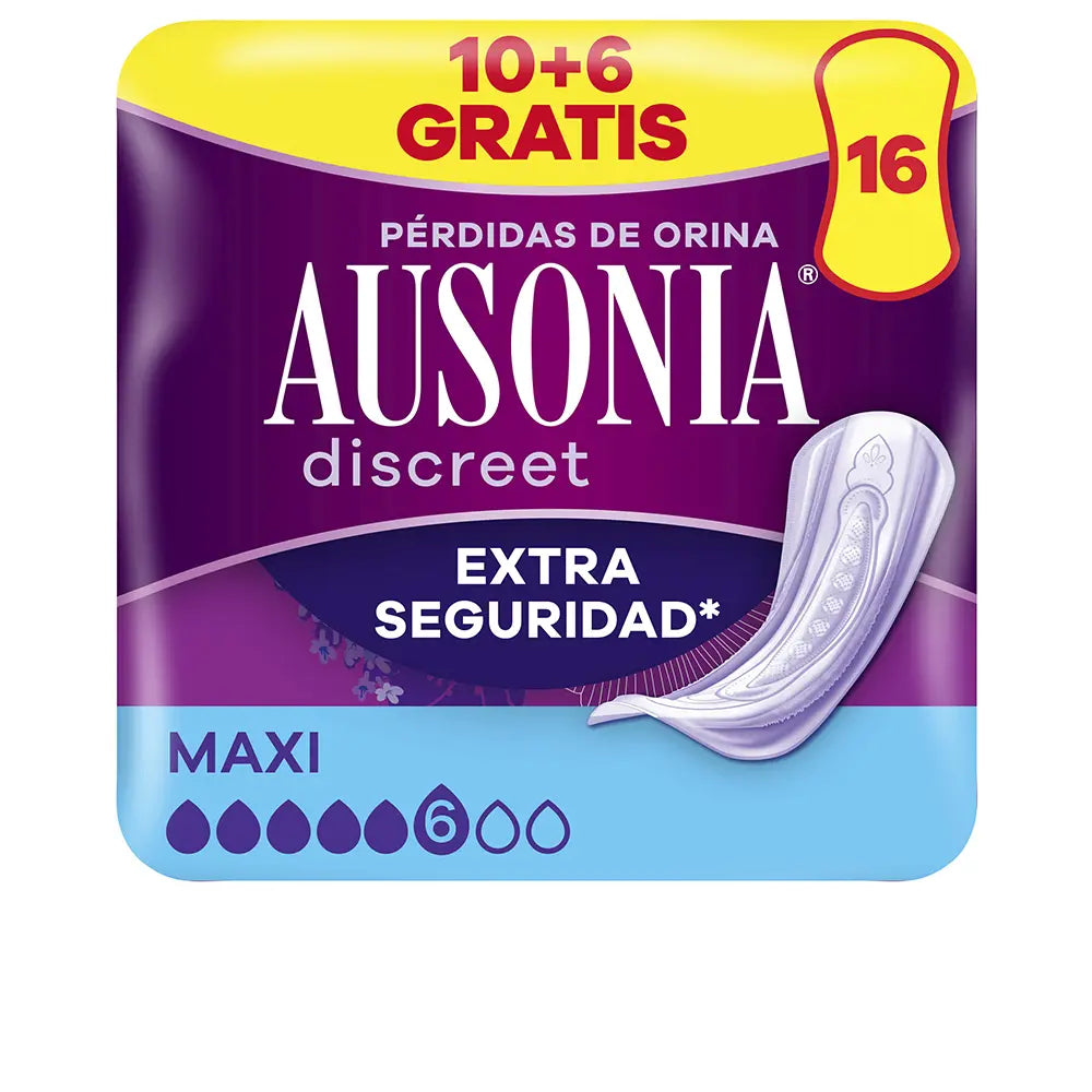 AUSONIA-pensos para incontinência DISCREET maxi 16 unidades-DrShampoo - Perfumaria e Cosmética