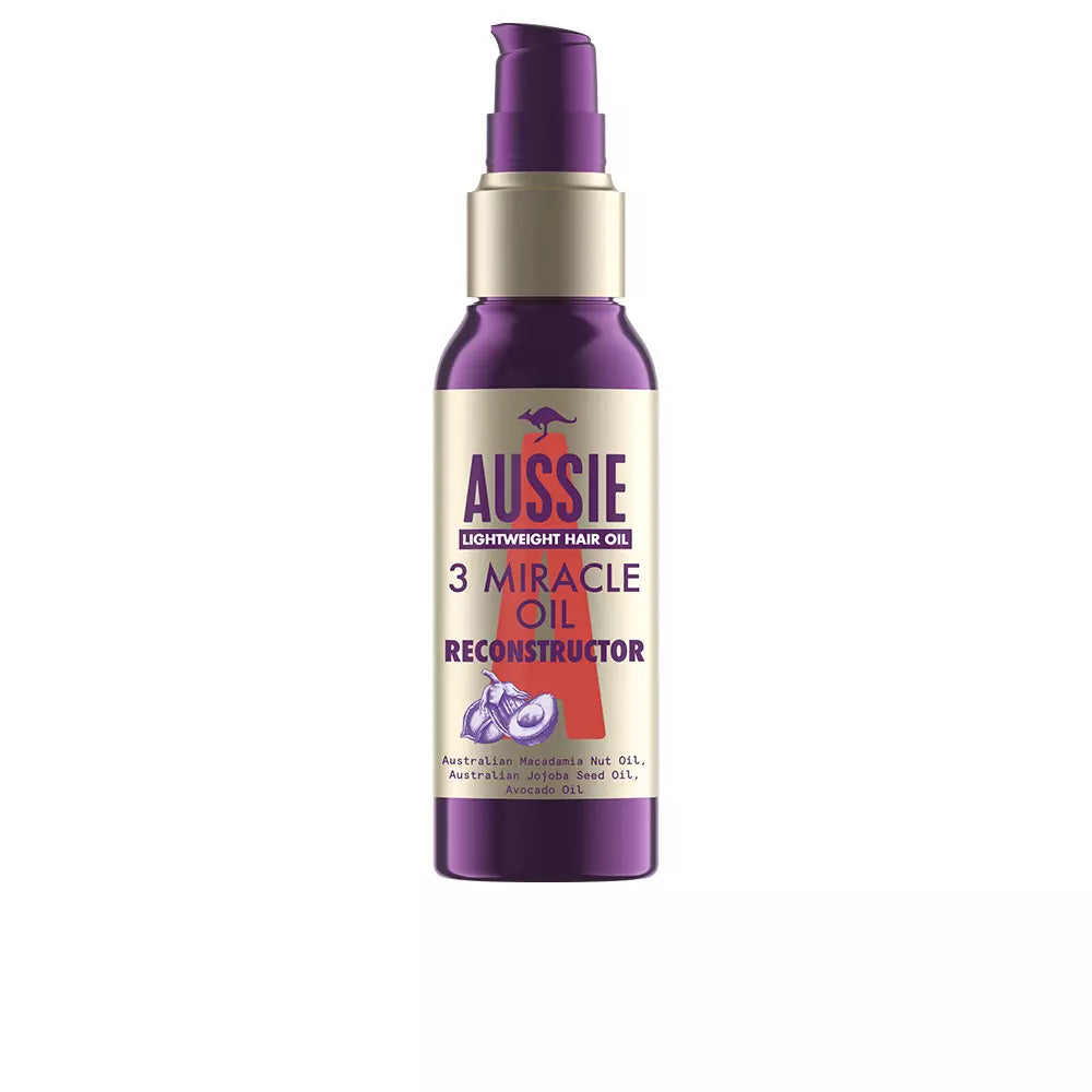 AUSSIE-3 MIRACLE OIL RECONSTRUCTOR óleo milagroso 100 ml-DrShampoo - Perfumaria e Cosmética