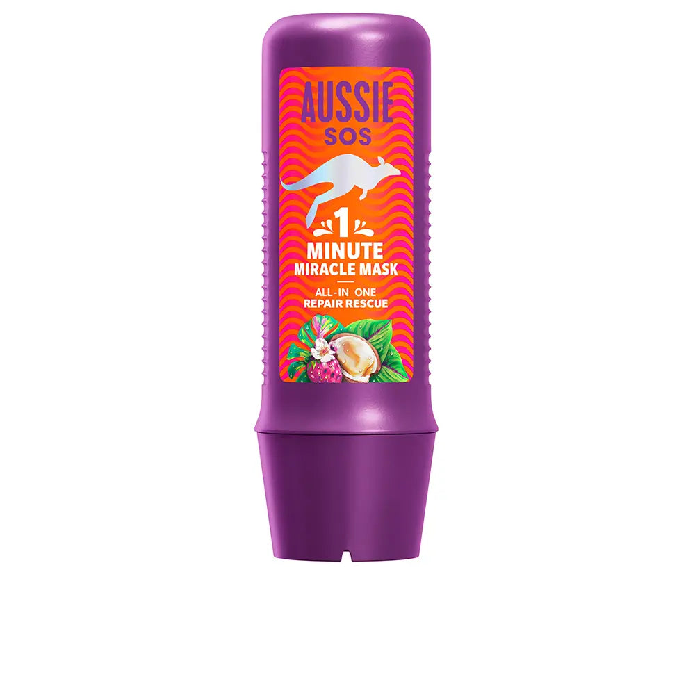 AUSSIE-Máscara SOS 1 MINUTE MIRACLE REPAIR RESCUE 250 ml-DrShampoo - Perfumaria e Cosmética