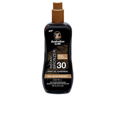 AUSTRALIAN GOLD-PROTETOR SOLAR FPS30 gel spray com bronzeador instantâneo 100 ml-DrShampoo - Perfumaria e Cosmética