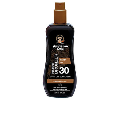 AUSTRALIAN GOLD-PROTETOR SOLAR FPS30 gel spray com bronzeador instantâneo 237 ml-DrShampoo - Perfumaria e Cosmética