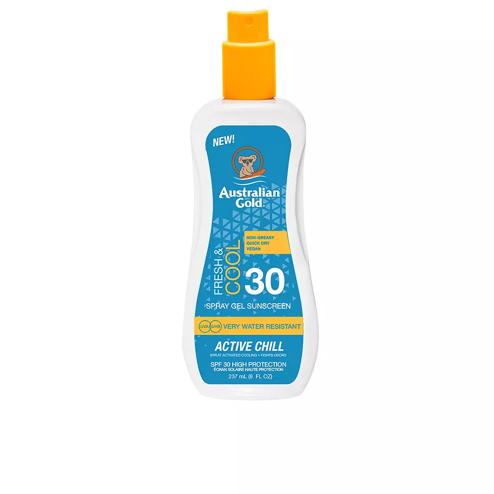 AUSTRALIAN GOLD-PROTETOR SOLAR SPF30 X-TREME SPORT gel spray ativo 237 ml-DrShampoo - Perfumaria e Cosmética