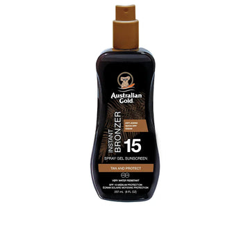 AUSTRALIAN GOLD-SUNSCREEN Gel spray SPF15 com bronzer instantâneo 237 ml-DrShampoo - Perfumaria e Cosmética Imagem principal do produto
