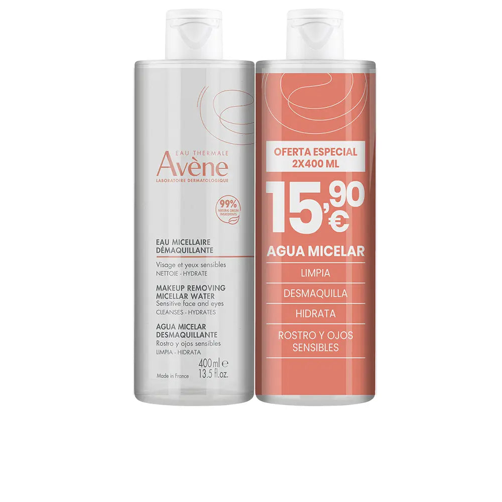 AVENE-Água de removedor de maquiagem micelar RRP 1590 embalagem 2 x 400 ml.-DrShampoo - Perfumaria e Cosmética