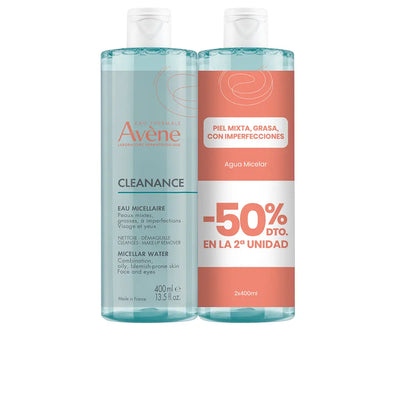 AVENE-Pack de removedor de maquilhagem Micellar Water 2 x 400 ml.-DrShampoo - Perfumaria e Cosmética