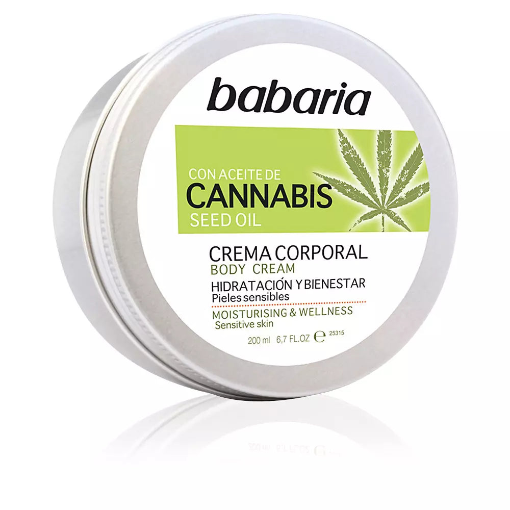 BABARIA-CANNABIS creme corporal hidratante e bem-estar 200 ml-DrShampoo - Perfumaria e Cosmética