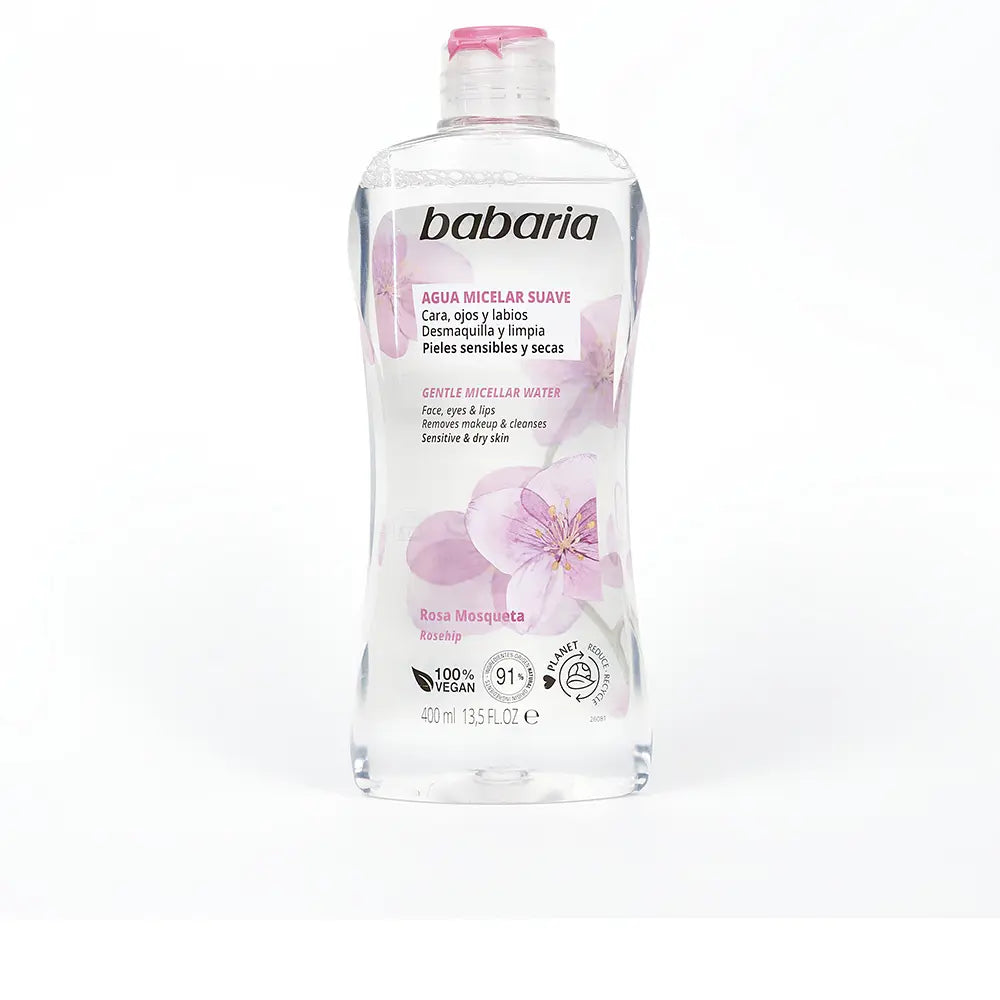 BABARIA-ROSA MOSQUETA agua micelar desmaquillante 400 ml-DrShampoo - Perfumaria e Cosmética