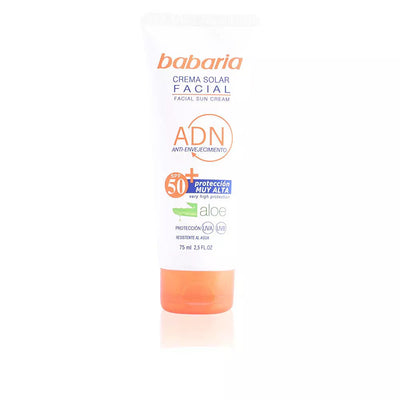 BABARIA-SOLAR ADN creme solar facial aloe vera SPF50 75 ml-DrShampoo - Perfumaria e Cosmética