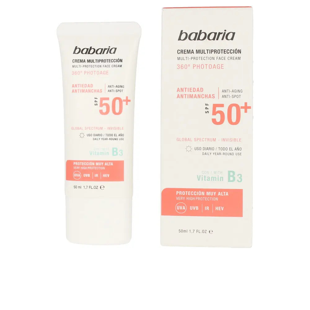 BABARIA-SOLAR MULTIPROTECTION creme anti-manchas SPF50+ 50 ml-DrShampoo - Perfumaria e Cosmética