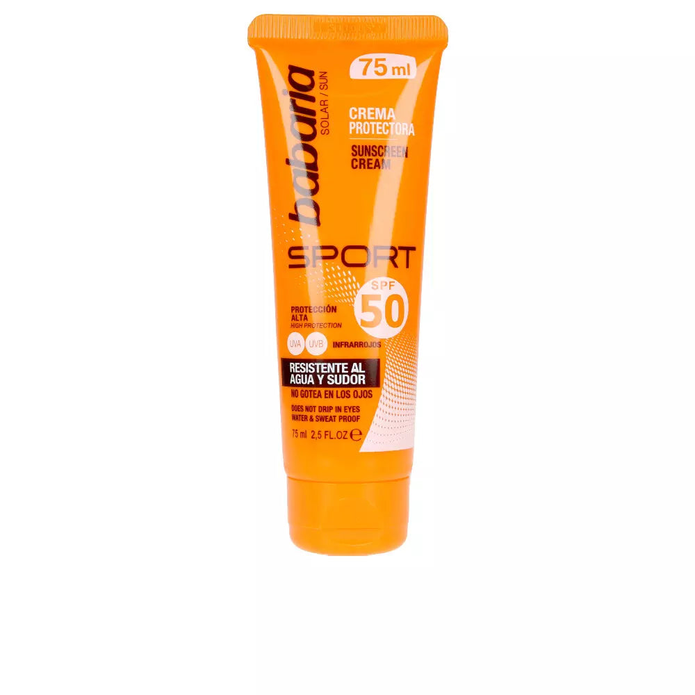 BABARIA-SOLAR SPORT creme solar à prova d'água SPF50 75 ml-DrShampoo - Perfumaria e Cosmética