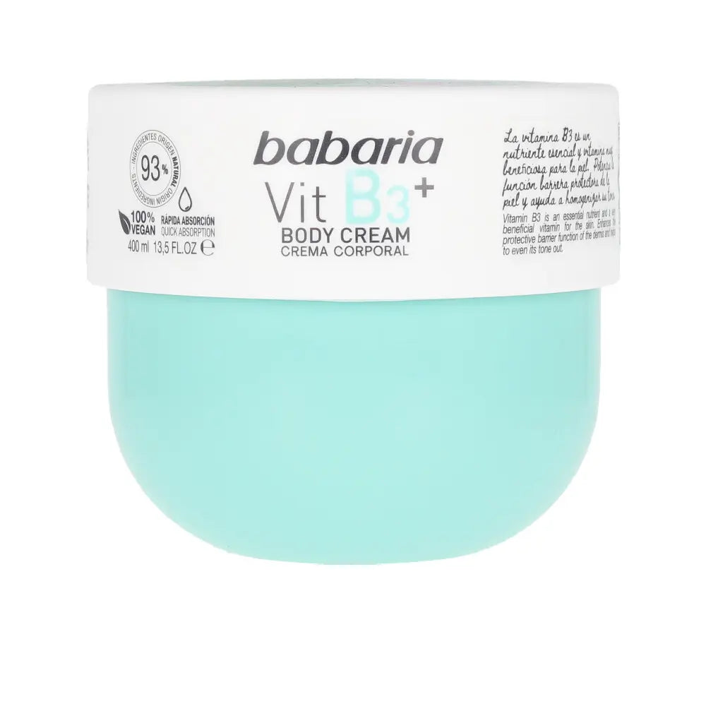 BABARIA-VITAMINA B3+ creme corporal 100% vegano 400 ml-DrShampoo - Perfumaria e Cosmética