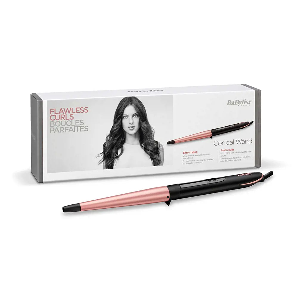BABYLISS-PINÇA CÔNICA C454E quartzo rosa 1 unidade-DrShampoo - Perfumaria e Cosmética