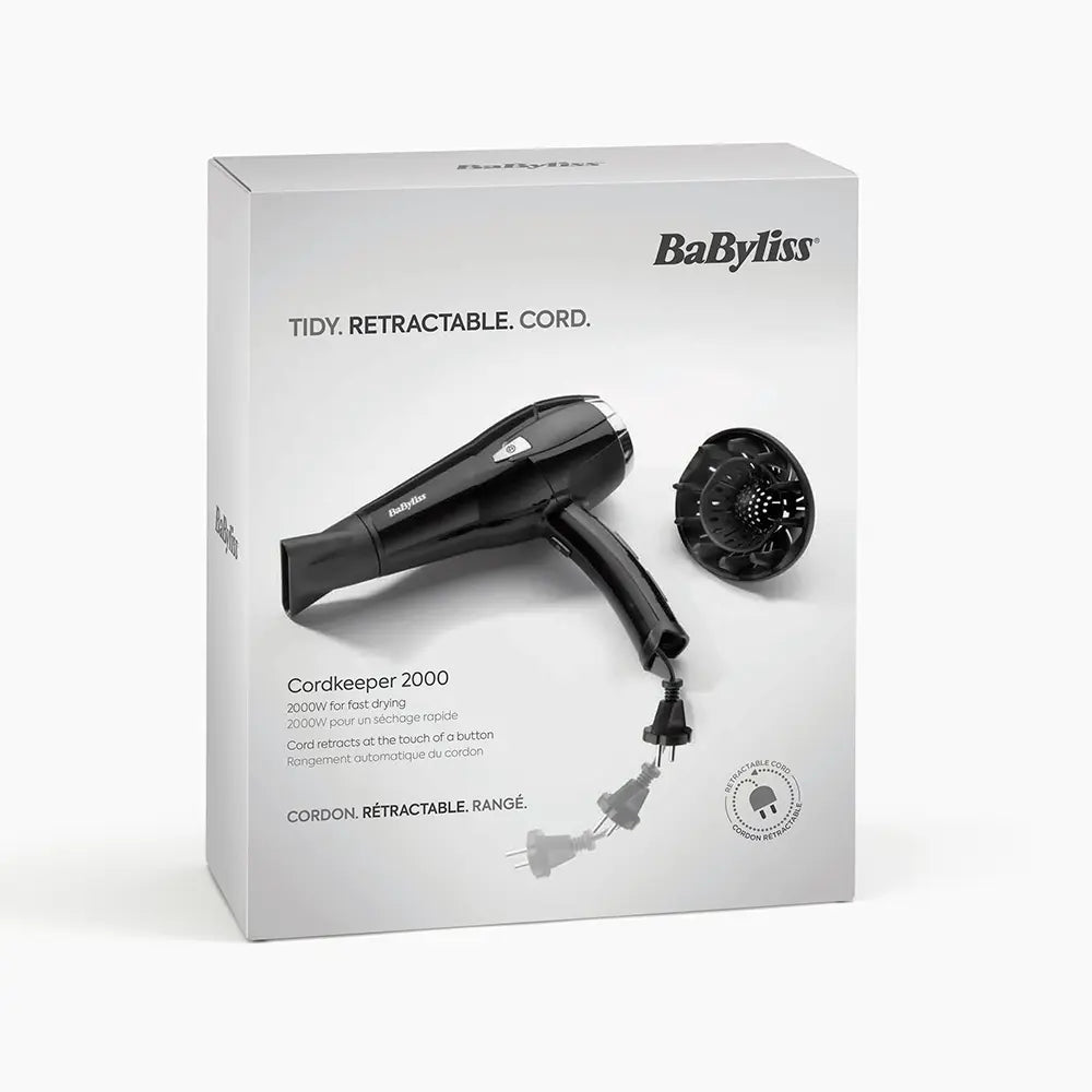 BABYLISS-SECADOR D374DE com amarração automática de cabo 2000w 1 unidade-DrShampoo - Perfumaria e Cosmética