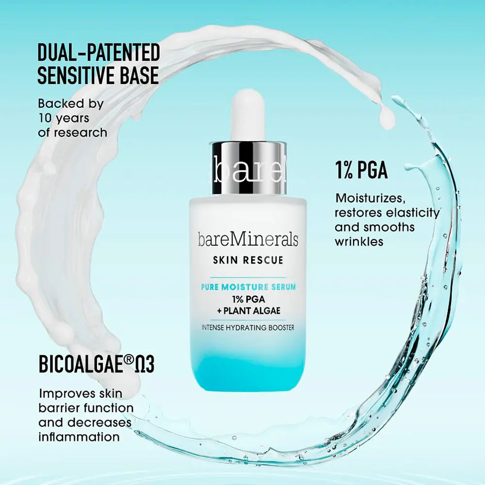 BARE MINERALS-SÉRUM HIDRATANTE SKIN RESCUE PURE MOISTURE 30 ml.-DrShampoo - Perfumaria e Cosmética