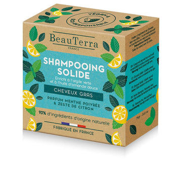 BEAUTERRA-SOLIDE mint and lemon peel shampoo 75 gr-DrShampoo - Perfumaria e Cosmética Imagen principal del producto