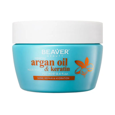 BEAVER-Máscara reparadora de ÓLEO DE ARGAN E QUERATINA 250 ml-DrShampoo - Perfumaria e Cosmética