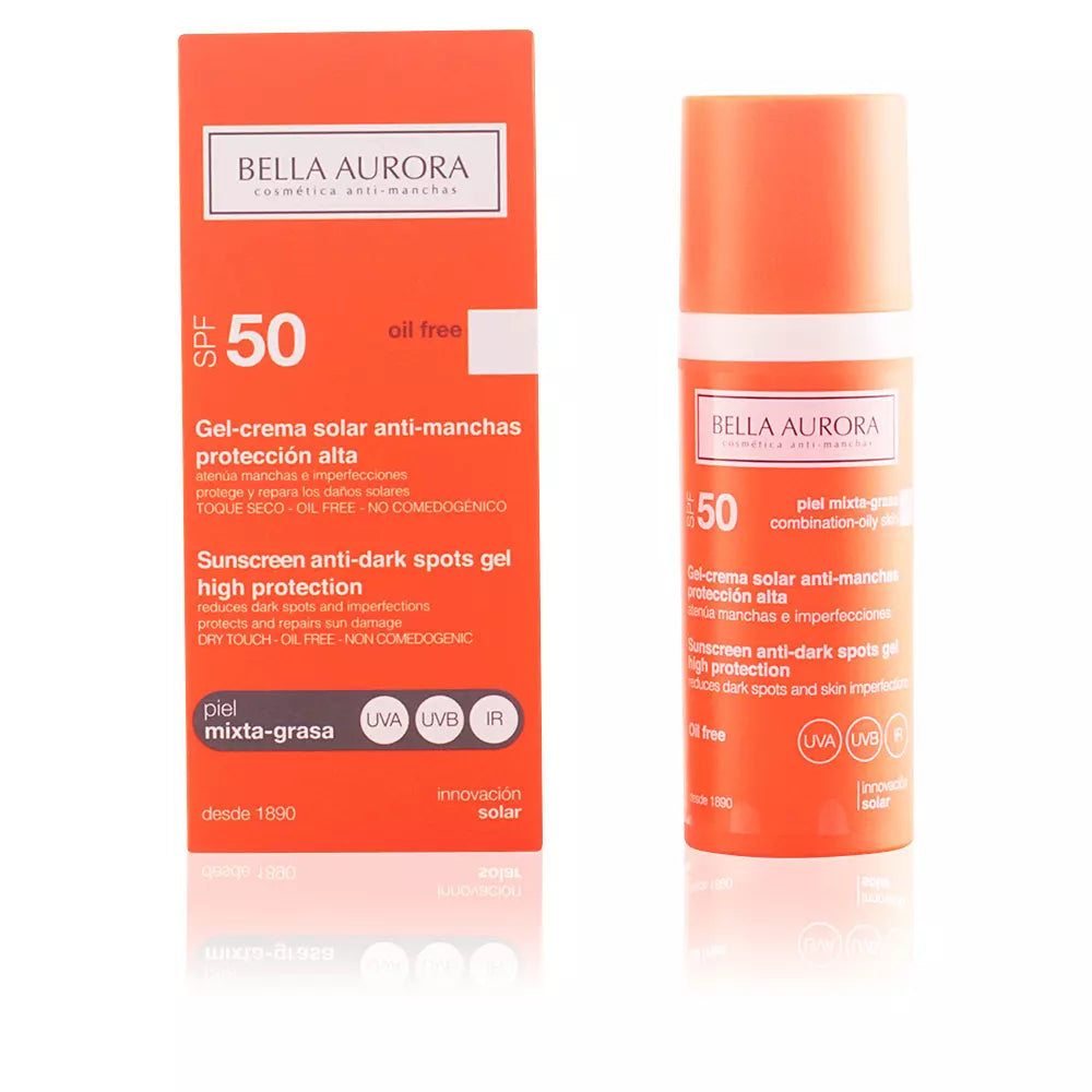 BELLA AURORA-BELLA AURORA SOLAR gel anti-manchas mista/oleosa SPF50 50 ml-DrShampoo - Perfumaria e Cosmética