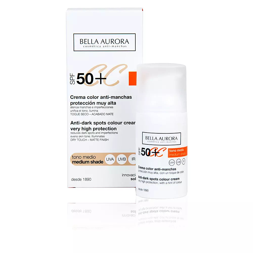BELLA AURORA-CC CREAM anti-manchas tom médio SPF50+ 30 ml-DrShampoo - Perfumaria e Cosmética