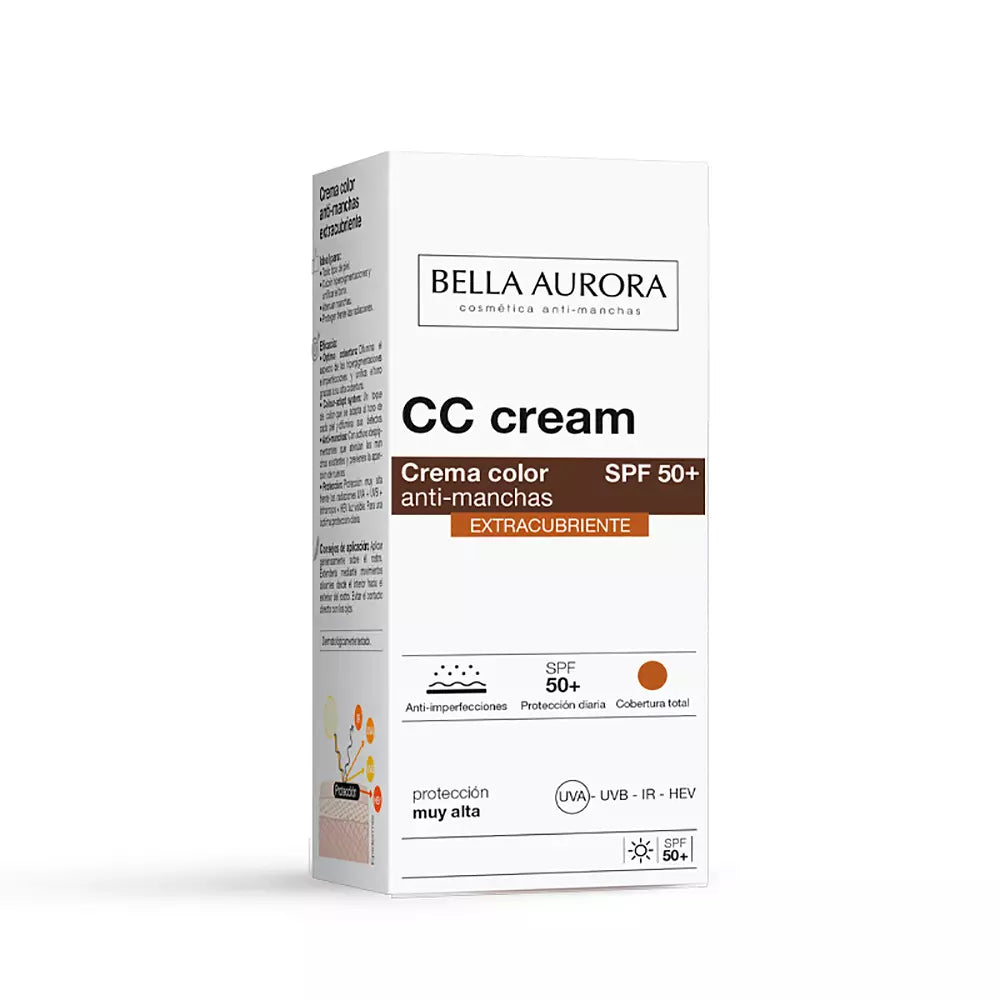 BELLA AURORA-CC CREAM cobertura extra SPF50+ 30 ml-DrShampoo - Perfumaria e Cosmética