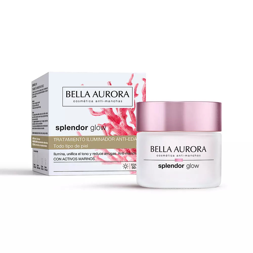 BELLA AURORA-SPLENDOR GLOW tratamento antienvelhecimento iluminador dia 50 ml-DrShampoo - Perfumaria e Cosmética