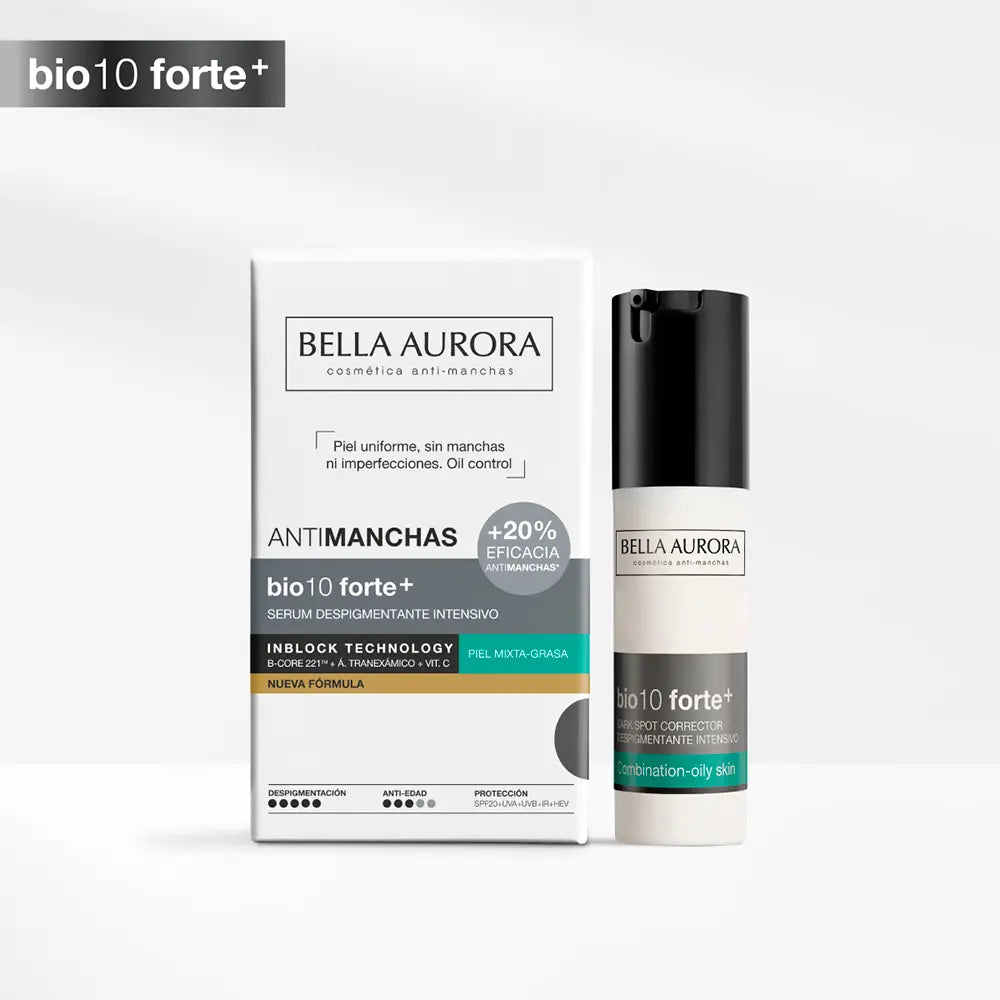 BELLA AURORA-Sérum despigmentante BIO10 FORTE+ para pele mista e oleosa 30 ml.-DrShampoo - Perfumaria e Cosmética