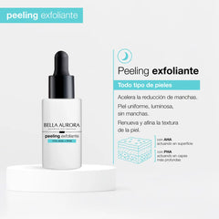 BELLA AURORA-Sérum facial esfoliante anti-manchas 30 ml.-DrShampoo - Perfumaria e Cosmética