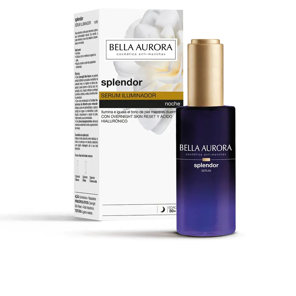 BELLA AURORA-Sérum iluminador noturno SPLENDOR 30 ml-DrShampoo - Perfumaria e Cosmética