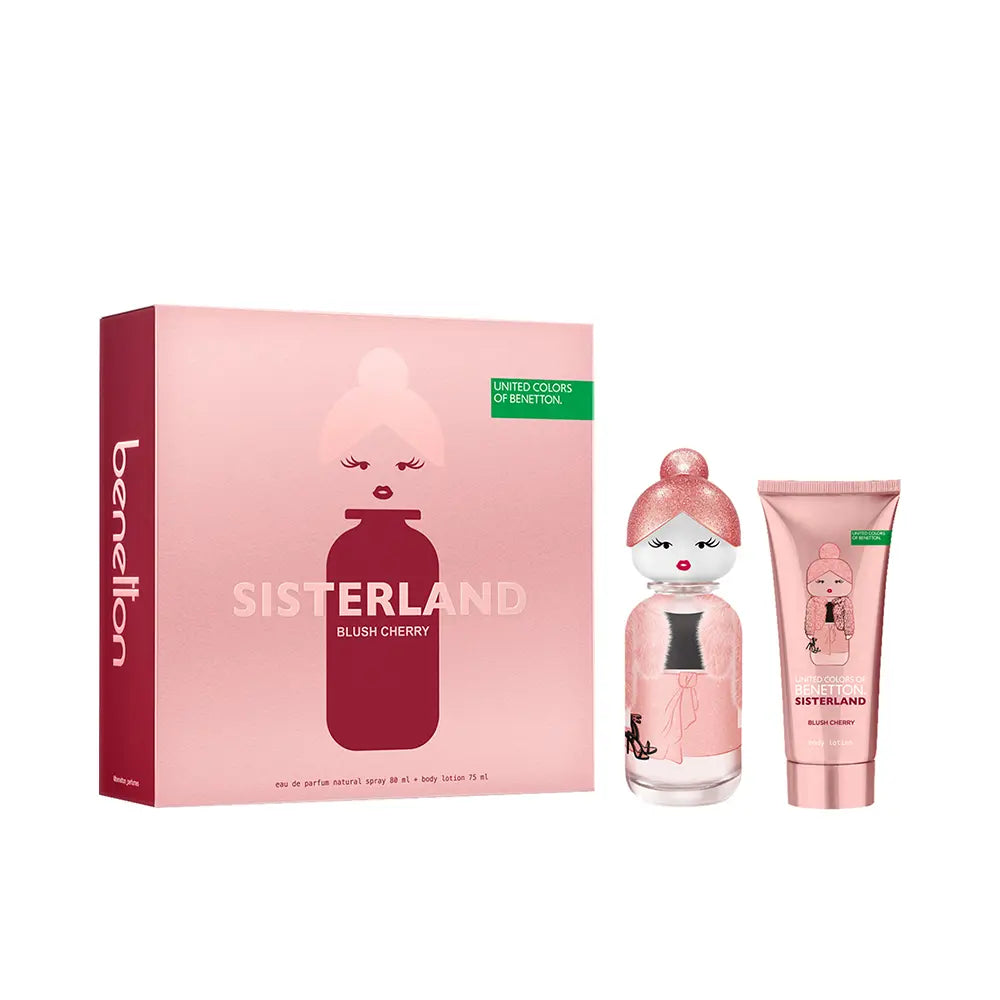 BENETTON-SISTERLAND BLUSH CHERRY ESTOJO 2 pcs.-DrShampoo - Perfumaria e Cosmética