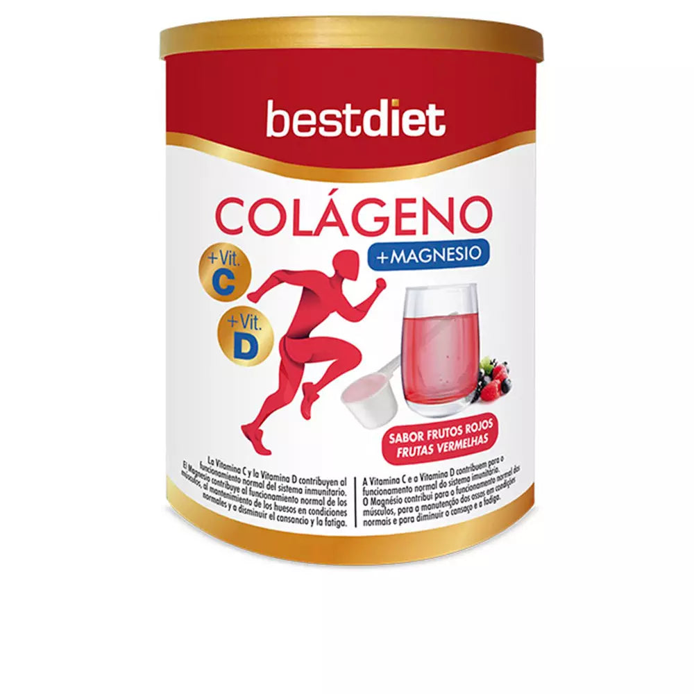 BEST DIET-COLÁGENO COM MAGNÉSIO EM PÓ sabor frutas vermelhas 250 gr-DrShampoo - Perfumaria e Cosmética