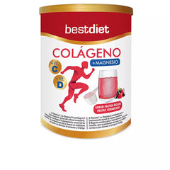 BEST DIET-COLÁGENO COM MAGNÉSIO EM PÓ sabor frutas vermelhas 250 gr-DrShampoo - Perfumaria e Cosmética