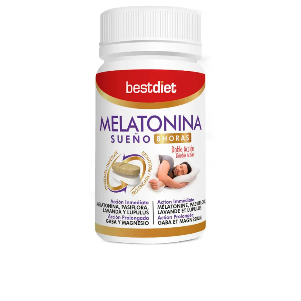 BEST DIET-DOUBLE ACTION MELATONIN 8 hours 30 caps-DrShampoo - Perfumaria e Cosmética