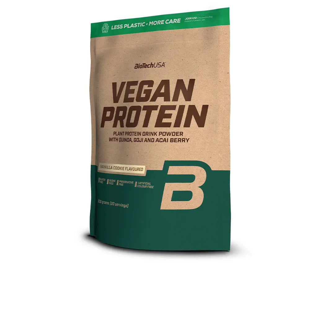 BIOTECH USA-Biscoitos VEGAN PROTEIN baunilha 500 gr-DrShampoo - Perfumaria e Cosmética