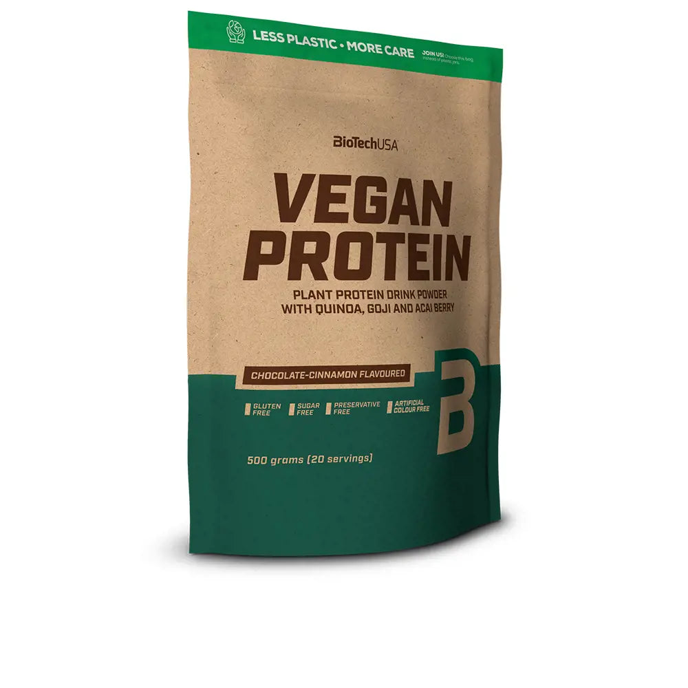 BIOTECH USA-VEGAN PROTEIN chocolate canela 500 gr-DrShampoo - Perfumaria e Cosmética