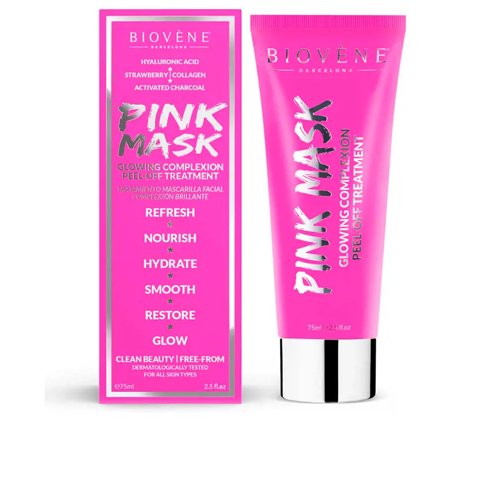BIOVENÈ-PINK MASK tratamento esfoliante para uma tez luminosa 75 ml-DrShampoo - Perfumaria e Cosmética