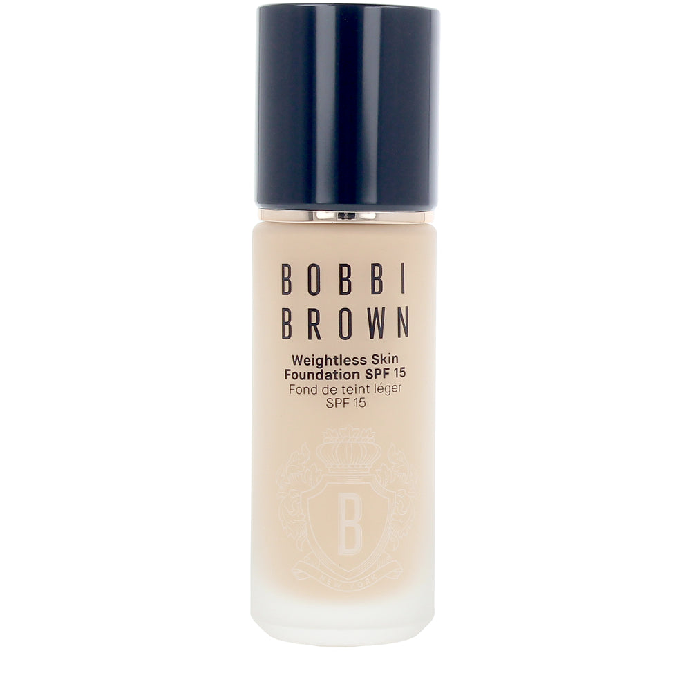 BOBBI BROWN-FUNDação WEIGHTLESS SKIN SPF15 Areia Quente 30 ml.-DrShampoo - Perfumaria e Cosmética