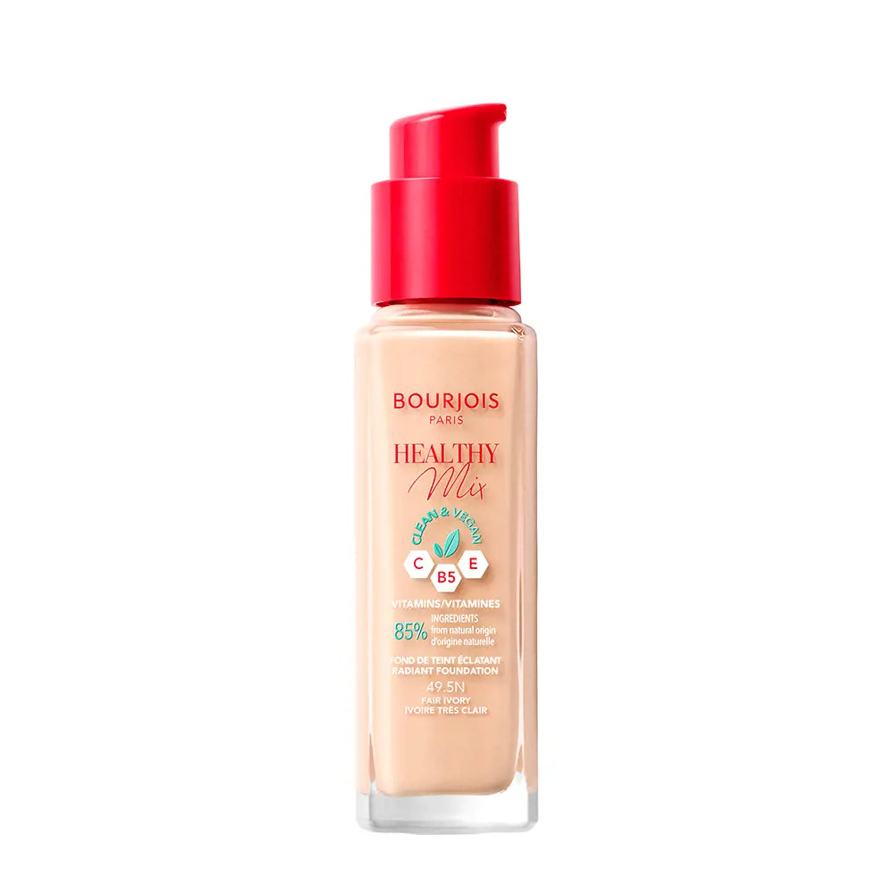 BOURJOIS-Base de maquiagem HEALTHY MIX 495N marfim claro 30 ml.-DrShampoo - Perfumaria e Cosmética