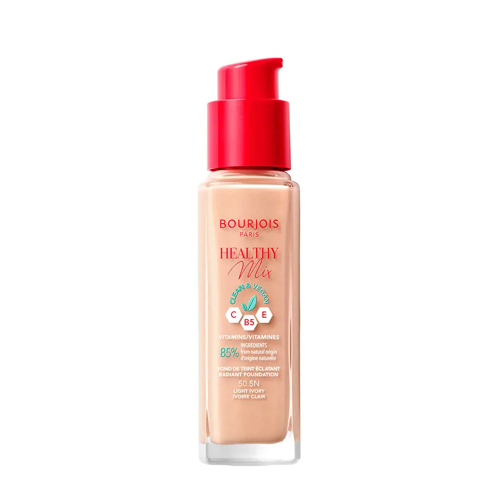BOURJOIS-Base de maquiagem HEALTHY MIX 505N marfim claro 30 ml.-DrShampoo - Perfumaria e Cosmética