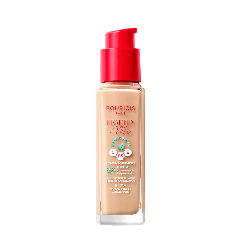BOURJOIS-Base de maquiagem HEALTHY MIX 512W baunilha dourada 30ml.-DrShampoo - Perfumaria e Cosmética