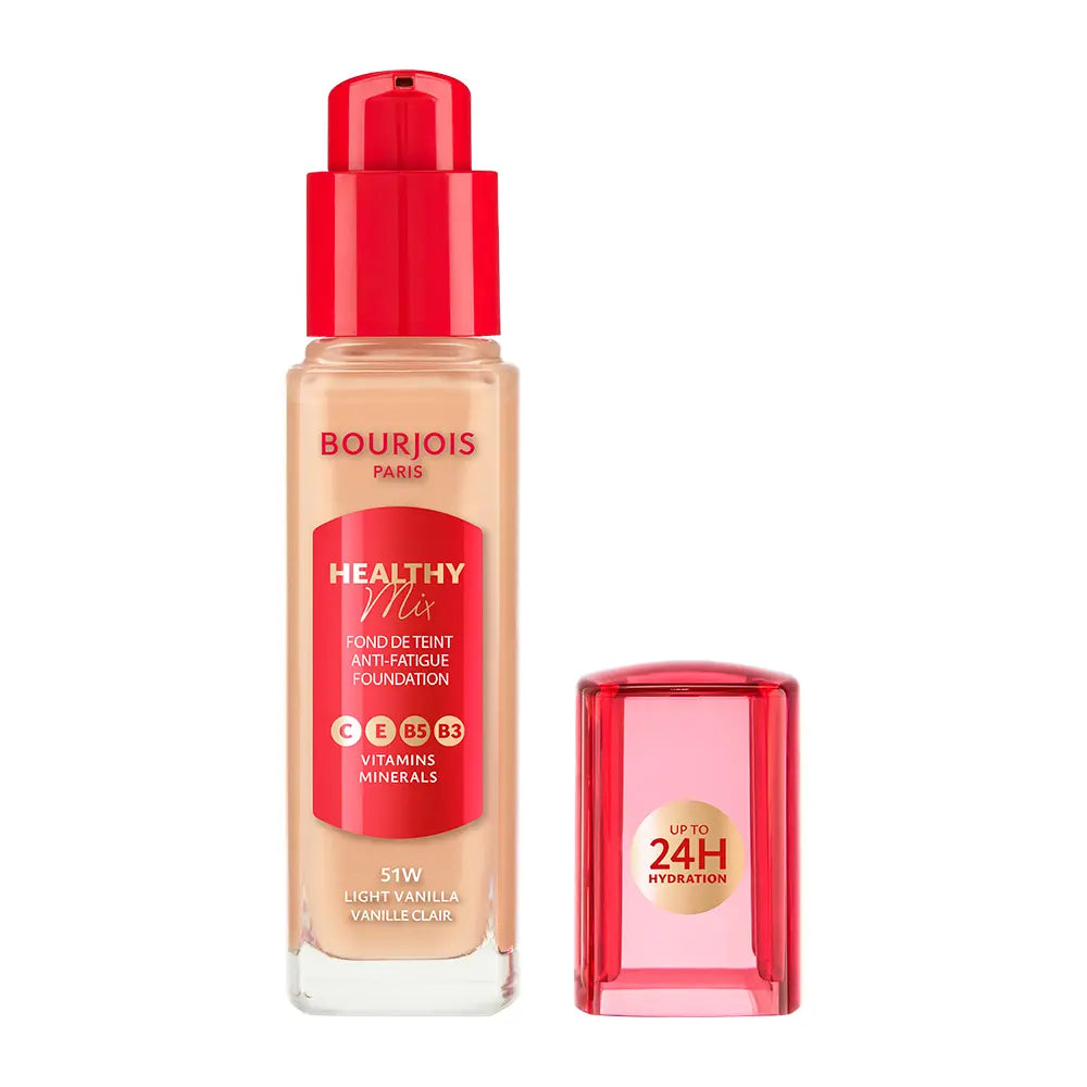 BOURJOIS-Base de maquiagem HEALTHY MIX nº 51W - Baunilha Clara 30 ml-DrShampoo - Perfumaria e Cosmética