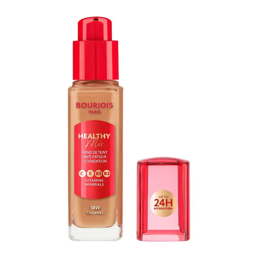BOURJOIS-Base de maquiagem HEALTHY MIX nº 58W - Caramelo 30 ml-DrShampoo - Perfumaria e Cosmética