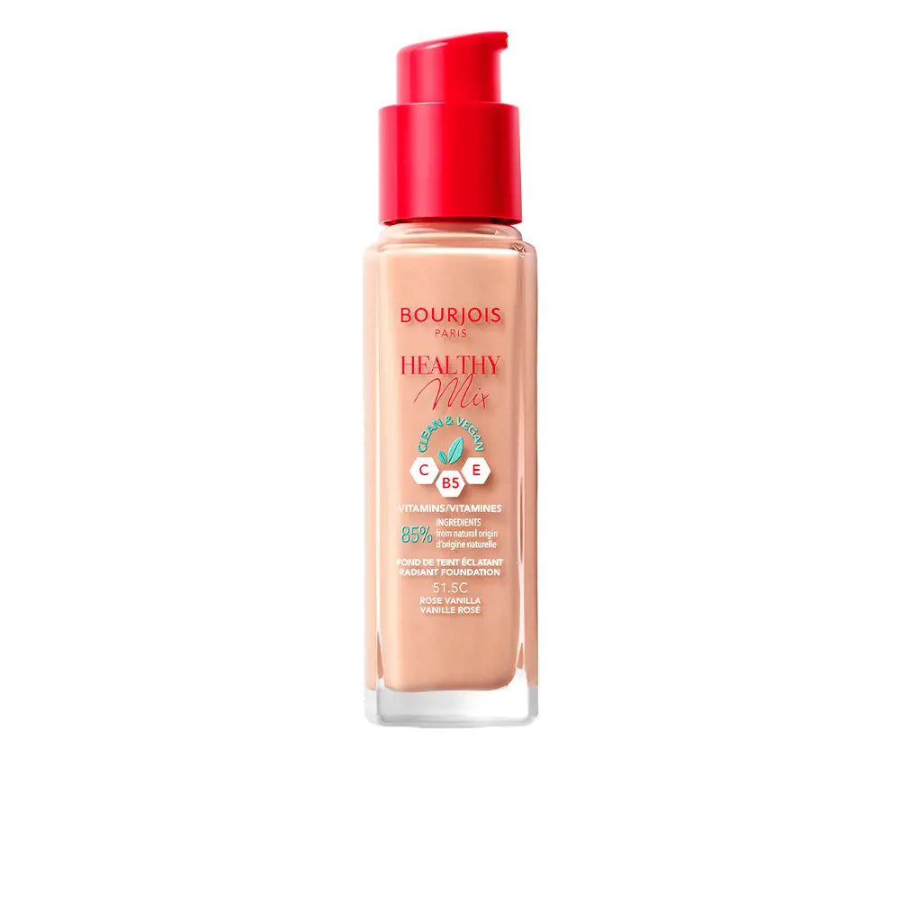 BOURJOIS-Base radiante HEALTHY MIX 515 rosa baunilha 30 ml-DrShampoo - Perfumaria e Cosmética
