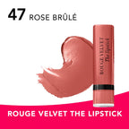 BOURJOIS-ROUGE VELVET O BATOM #47-Rosebrûlé 2,4 gr-DrShampoo - Perfumaria e Cosmética