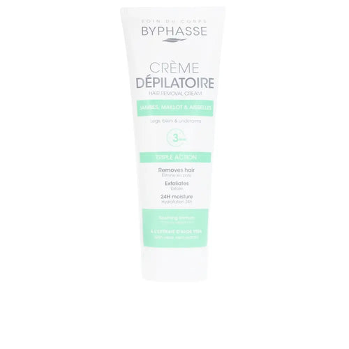 BYPHASSE-CREME DE REMOÇÃO DE CABELO extrato de aloe vera 125 ml-DrShampoo - Perfumaria e Cosmética