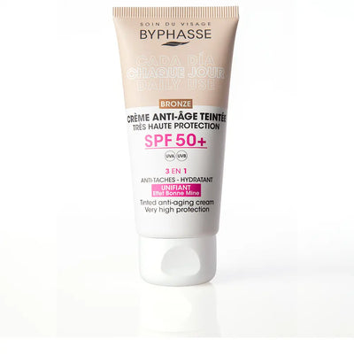 BYPHASSE-CREME FACIAL antienvelhecimento com cor FPS50+ #bronze 50 ml-DrShampoo - Perfumaria e Cosmética