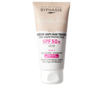 BYPHASSE-CREME FACIAL antienvelhecimento com cor FPS50+ #light 50 ml-DrShampoo - Perfumaria e Cosmética Main image