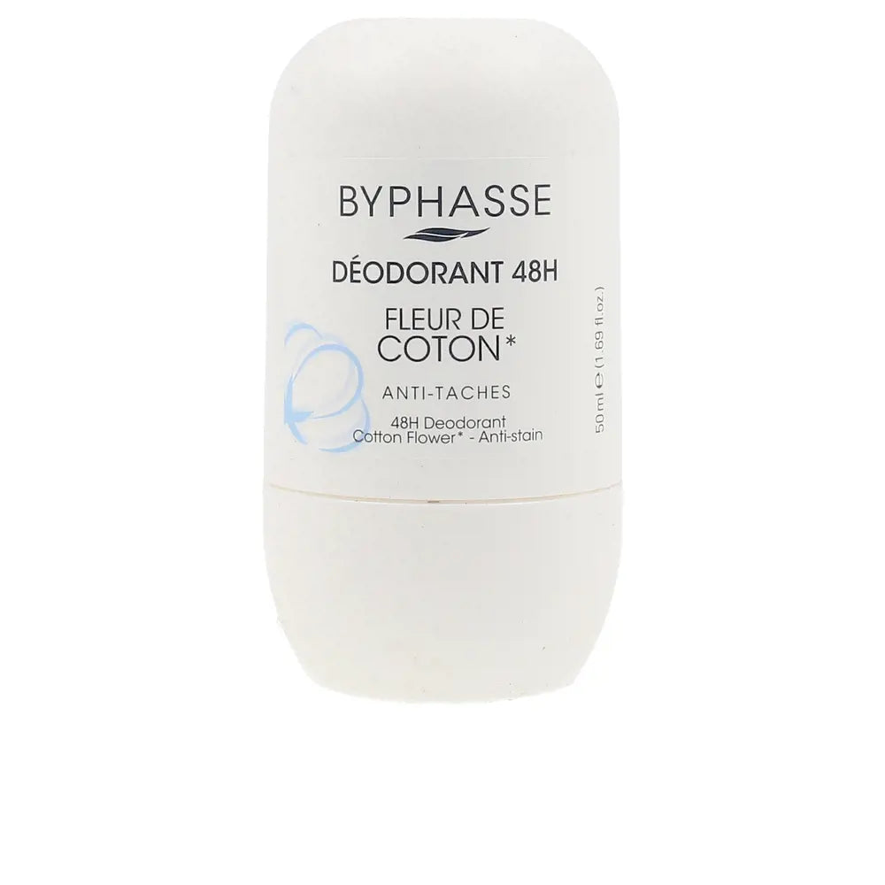 BYPHASSE-Desodorante flor de algodão 24H (roll-on) 50 ml-DrShampoo - Perfumaria e Cosmética