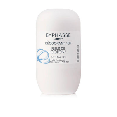 BYPHASSE-Desodorante flor de algodão 24H (roll-on) 50 ml-DrShampoo - Perfumaria e Cosmética