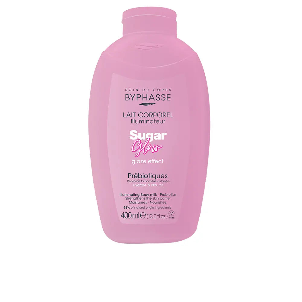 BYPHASSE-SUGAR GLOW Leite Corporal Iluminador com Prebióticos 400 ml-DrShampoo - Perfumaria e Cosmética
