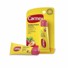 CARMEX-Bálsamo labial CARMEX MORANGO SPF15 4,25 g-DrShampoo - Perfumaria e Cosmética